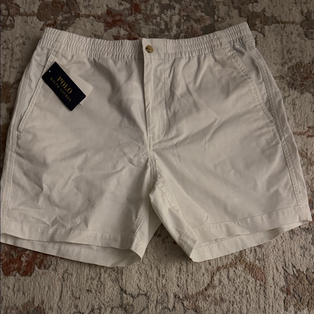Polo by Ralph Lauren Men's White Pull-On Cotton Shorts